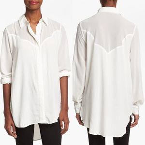 MINKPINK Where's My Cowboy Shirt in White